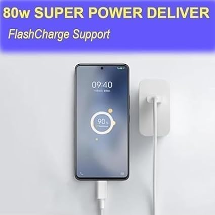 Image of Charger Original 80W Flash Charger Adapter USB -A Compatible for Vivo X80 Pro,X80,V29 Pro /V29 /V29e,V27 pro 5G /V27 /V27e, V25 Pro 5G /V25 /V25e, Iqoo Neo 6 /6Se /7 /Z7 /Z7x 5G (Only Adapter)(DP214)