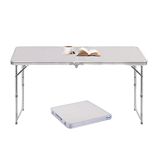 Sunreal 4FT Folding Table Aluminum Portable Camping Table Outdoor Picnic/BBQ/Garden Party/Car Boot Self-Driving Tour