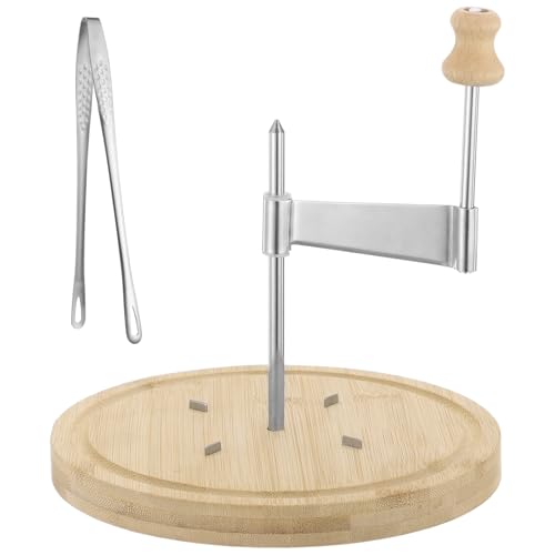 Set rallador manual de queso Tête de Moine con base de madera miniatura 2