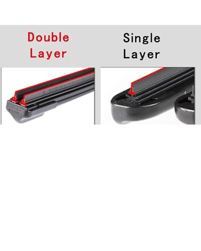 Essuie-glace double en caoutchouc résistant pour vitres Caddy - 3