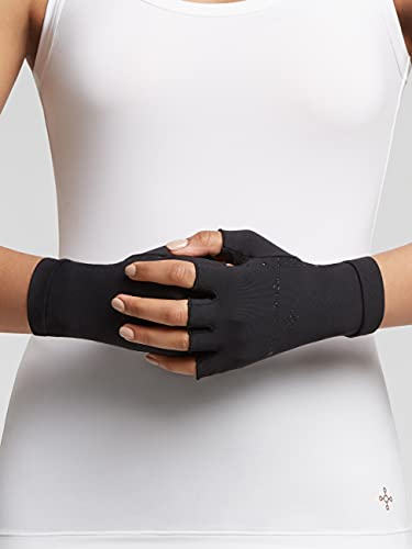 tommie copper core compression half finger gloves unisex men amp women gloves for hand stiffness swelling amp joint support
