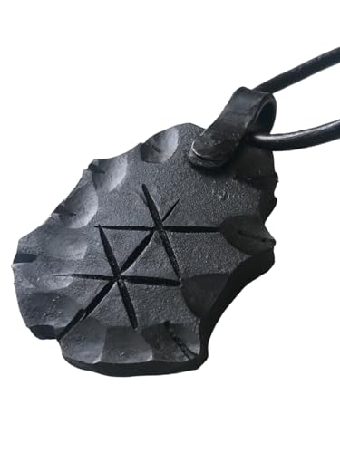 Protection Rune, Forged Iron Rune, Viking Rune, Rune Pendant, Bind Rune Pendant, Nordic Necklace Jwelery