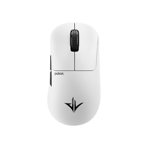 Image of Pulsar Gaming Gears Pulsar Pro Series JV-X Wireless Gaming Mouse 1.98 oz (56g), Optical Switch, 32000 DPI, 750 IPS, XS-1 Sensor, 8K Compatible (Medium, White)