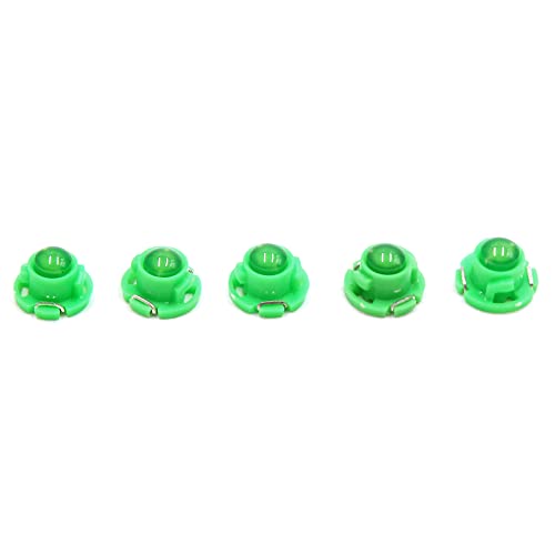 5 lámparas LED verdes T4.7 12V para tablero de auto miniatura 6