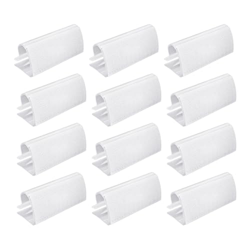HDGSAFD Lot de 12 pinces à nappe en plastique transparent - Fixation de nappe - Pour l'extérieur, les réunions de pique-nique et le camping