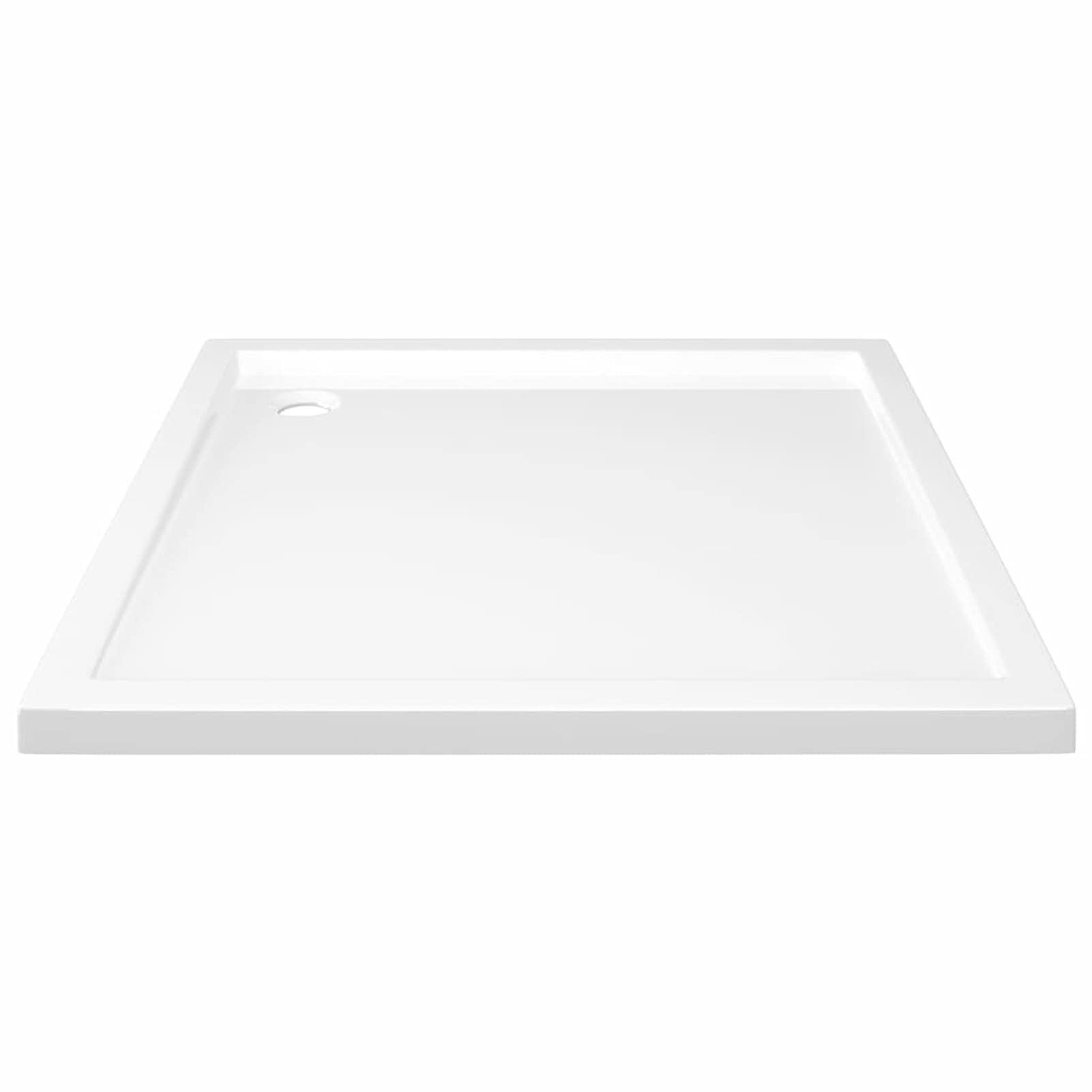 ADWOA Plato de Ducha Cuadrado de ABS Negro 90x90 cm Platos De Ducha Y Mamparas Plato Duchas