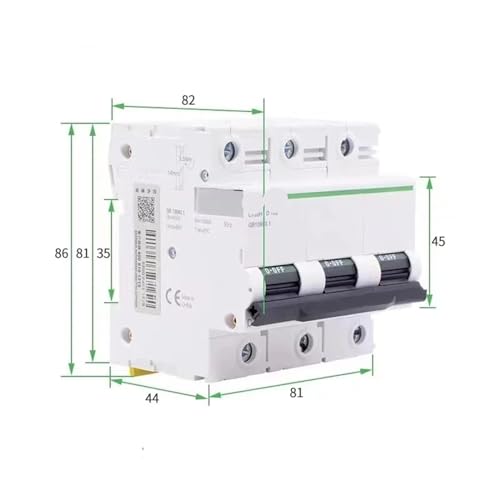 Disjoncteur de type C C120H 4 pôle 125A pour tableau électrique triphasé