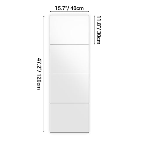 Miniatura 3 de Vasemouh 4 Piezas Espejo De Pared, Espejos Sin Marco, Espejos Adhesivos, Espejo De Pared Decorativo Para Casa,Salón, Baño, Dormitorio 30x40 Cm .
