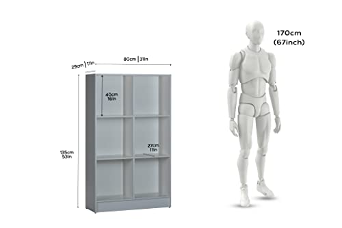 Image of DeckUp Meritus-L 3-Shelf Engineered Wood Book Shelf and Display Unit (White, Matte Finish)