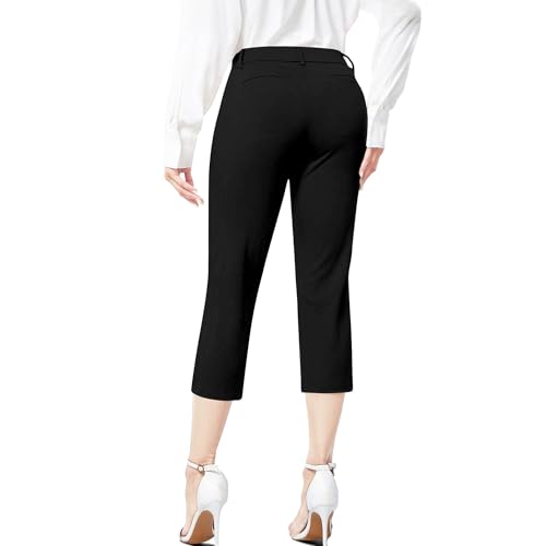 Davena Women's Dressy Capris Dress Pants Business Casual Slim Fit Lightweight Office3