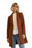 c&a mantel mädchen Kragenform: Reverskragen C&A Damen Blazer-Mantel Polyester Blazer Coat Regular Fit toffeefarben 48