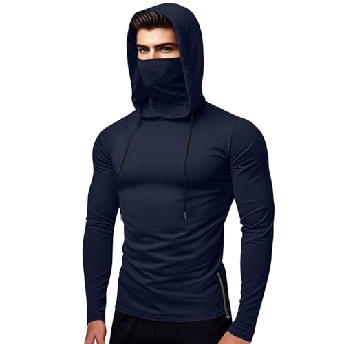 Men Rash Guard Hoodies Shirts Women Sun Protection Long Sleeve Tops Outdoor Fishing Sun Shirt with Face Cover & Zipper2