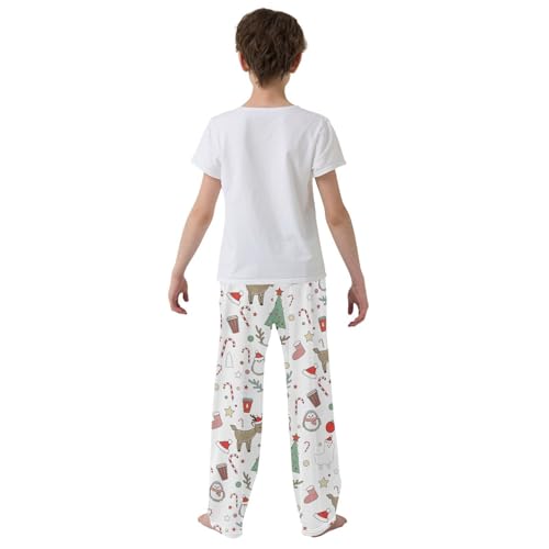 Boys' Pants Christmas Animals Deer Penguin Long Bottoms Jogger Pants Elastic Waist Trousers with Pockets S-XL3
