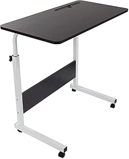 GRANDMA SHARK 80 × 40 cm Laptop Table for Sofa or Bed, Laptop Desk, Standing Height Adjustable Computer Desk, Portable Side Table, Bed Table, Sofa Table (Black)