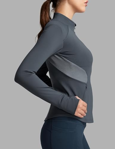 Image of FitsT4 Sports Womens Equestrian Riding Shirts Long Sleeve Fleece Lined Horse Full-Zip Winter Thermal Jackets