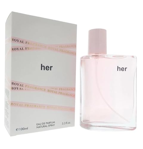 Her Perfume for Women 3.3 oz (100 ml) Eau de Parfum Spray – Sweet Floral Perfume for Women, Long Lasting Women’s Fragrance, Fruity Floral Scent, Soft Feminine Everyday Perfume, Elegant Gift for Women