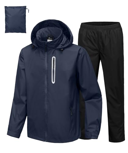 Image of SWISSWELL Men's Waterproof Golf Rain Suit Rain Gear Jacket and Pants Lightweight for Golf Fishing Big and Tall S-5XL