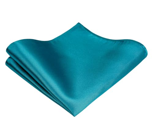 Image of TIE G Solid Satin Woven dyed Color Formal Black Necktie and Pocket Square Sets in Gift Box