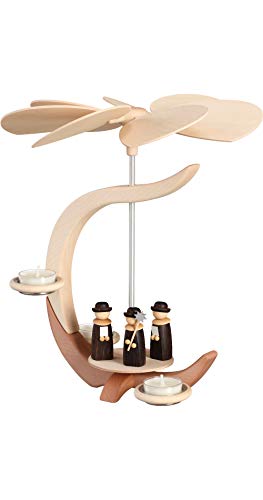Seiffener Volkskunst 1-Tier Pyramid C-Shape Carolers - 30 cm / 11.8 inch