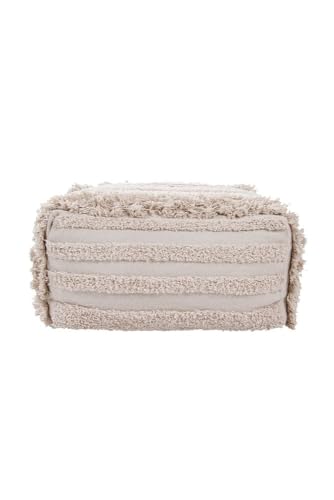 Lorena Canals - Puff Air Natural - Natural - Cobertura: 70% algodón 30% Otras Fibras Bolas de Relleno 100% poliestireno - 54x27 cm
