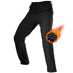 FREE SOLDIER Pantalones de Trabajo Softshell para ...: MATERIAL - Los pantalon hombre están hechos de 94% Poliéster + 6% Elastano, resistente a los arañazos, protegen las piernas de las pequeñas ramas cuando estás de excursión o escalando. El forro polar antiestático de los pantalon termico puede mantene...