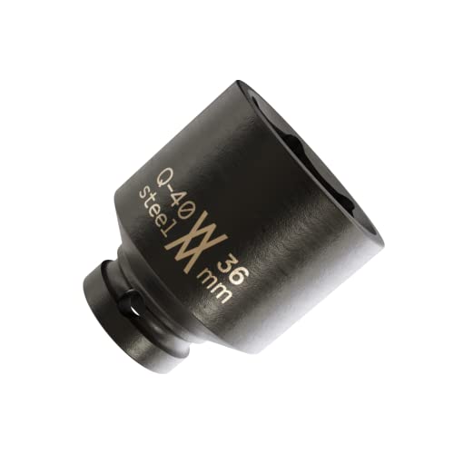 Miniatura 5 de Wiesemann 1893 81543 Llave De Impacto 36 Mm 1 2 I Tuerca De Fuerza Hexagonal De Acero Q-40 I Adecuada Para Llave De Impacto