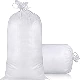 24 Pieces Empty Sand Bags with Solid Ties, White Woven Polypropylene Sandbags, UV Protection, 14 x...