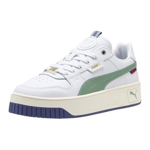 PUMA Womens Carina Street Lux Lace Up Sneakers Shoes Casual - White - Size 7.5 M2