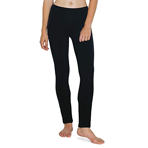American Apparel Ladies' Cotton/Spandex Yoga Pant - Black - S