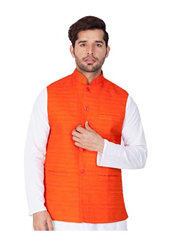 Elina fashion Men's Indian Nehru Jacket || Designer Bandhgala Jodhpuri Sleeve Less ONLY Waistcoat