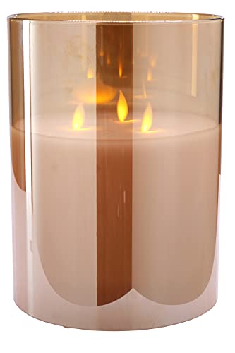 Vela trimetilla LED en vaso de cristal, el regalo navideño más elegante