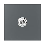 LED-Klingel basalt-grau (RAL 7012) MOCAVI Ring 505 V4A-Edelstahl Klingel-Taster, quadratisch (8,5 cm), modern, matt, deutsche Markenqualität