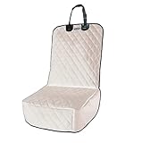 FATTY CHOWCHOW Dog Car Seat Covers 100% Waterproof Car Seat Protector for Pets Front Seat Scratch Proof Non-Slip Durable for Cars,Trucks & SUVs (Cream)