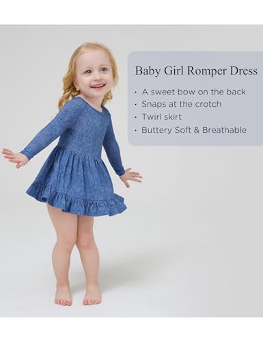 Bamboo Viscose Baby Girl Bodysuit Long Sleeve Cute Bow Infant Girls Romper Dress2