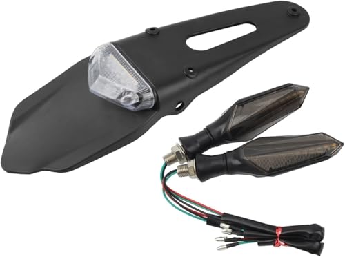 Luz trasera para motocicleta Yamaha y Honda ideal para rutas de motocross y guardabarros rojo A