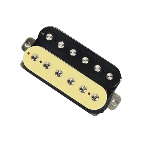 Image of FLEOR Electric Guitar Humbucker Pickups Bridge Alnico 5 Pickup (Cream+Black)