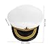 KESYOO Adjustable White Sailor Captain Hat with Gold Band for Men Women Comfortable Boating Accessory Fashion Embroidered Nautical Party Hat for Costume and Travel
