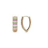 LUXENTER Pendientes Ydero acabado oro amarillo 18k