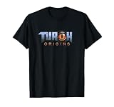 Turok T-Shirt: Origins Logo, Unisex-Adults, Black, Small, Short Sleeve, Cotton 80% Polyester 20%, Gaming T-Shirt