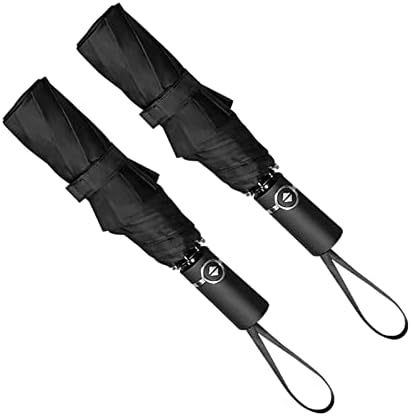 GOOUMAINBERA Travel Umbrella 2 Packs-Compact,Automatic,folding,lightweight,Wind Resistant,Portable and Strong,Personal Umbrella for Rain, Women and Men-small black umbrella