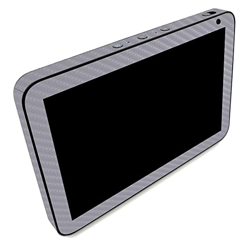 Image of MightySkins Carbon Fiber Skin Compatible with Amazon Echo Show 8 (Gen 2) - Solid Gray | Protective, Durable Textured Carbon Fiber Finish | Easy to Apply | Made in The USA