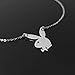 Handmade Playboy Bunny Necklace Playboy Necklace Playboy Jewelry Playboy Charm Bunny Necklace Playboy Pendant Playboy Symbol Adult Necklace