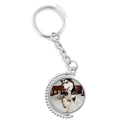 Llavero de Husky con marco giratorio para regalar a entusiastas de los perros
