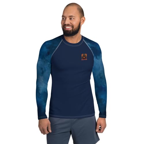 Rashguard homme stretch bleu : t-shirt de surf anti-irritation