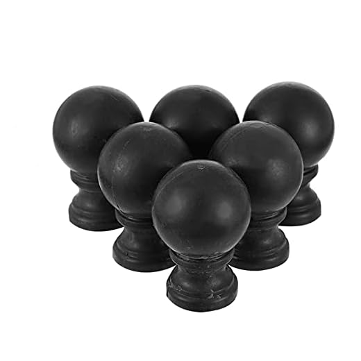 Angoily 10St Bolllampa Finiial Svart Lampa Shade Finials Finial Lampa Shade Topp Skruv Dekorativ Lamp Topper Knapp För Bordsgolv Lamptillbehör