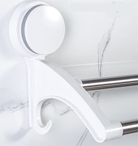 Porte-serviettes double en acier inoxydable durable pour une salle de bain moderne