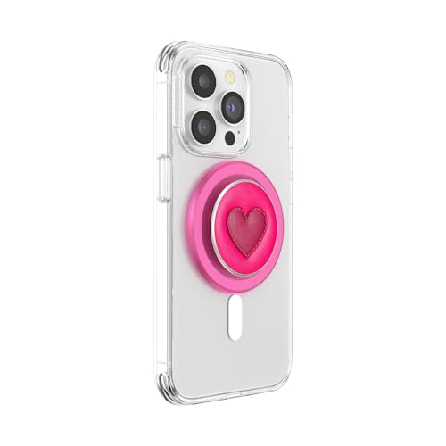 Image of PopSockets Phone Grip Compatible with MagSafe, Phone Holder, Wireless Charging Compatible - Love Heart