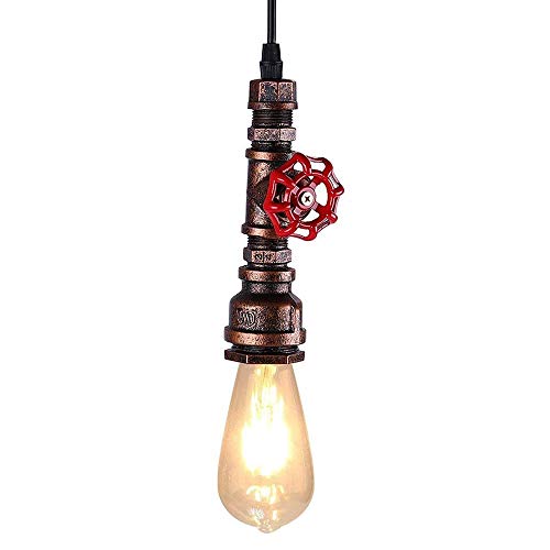 Lámpara de techo industrial de hierro HNVBDOPAE acabado óxido retro para decoración de granja
