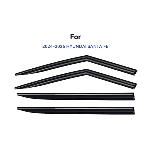 Image of Window Visors Rain Guards for 2024 2025 2026 Hyundai Santa Fe, Out-Channel Window Vent Wind Deflectors Visors Shades for 24 25 26 Santa Fe