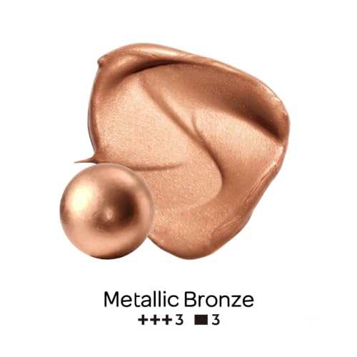 Image of Nicpro Metallic Bronze Acrylic Paint, 8.45oz /250ml Bronze Craft Paint